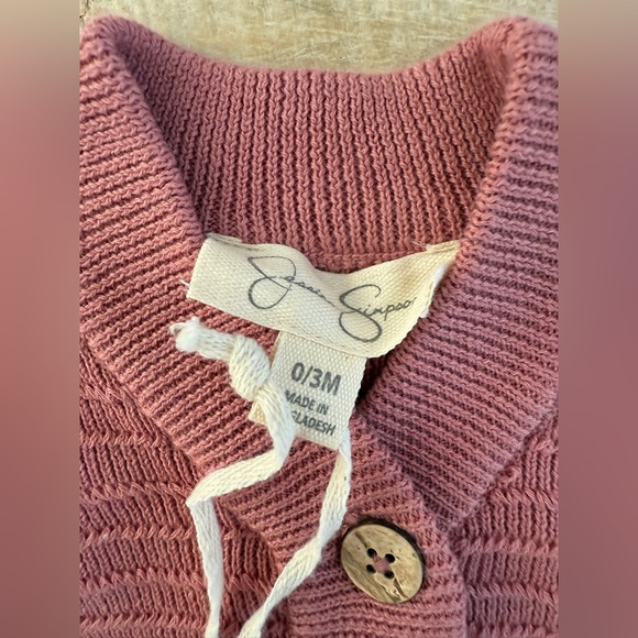 Jessica Simpson Baby Knit Cardigan | Textured Button-Front Sweater | NWT 0–3M - Picture 4 of 6